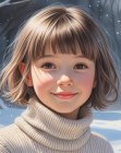 Tousled bob for little girls