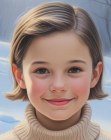 Chin-length haircut for girls