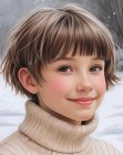 Short hairstyle with layers for little girls