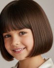 Bob with straight-across bangs