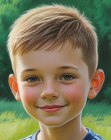 Casual haircut for little boys
