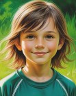 Shoulder-length hairstyle for boys