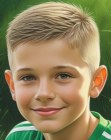 Haircut with clipper-cut sides for boys