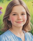Just below the shoulders hairstyle for young girls