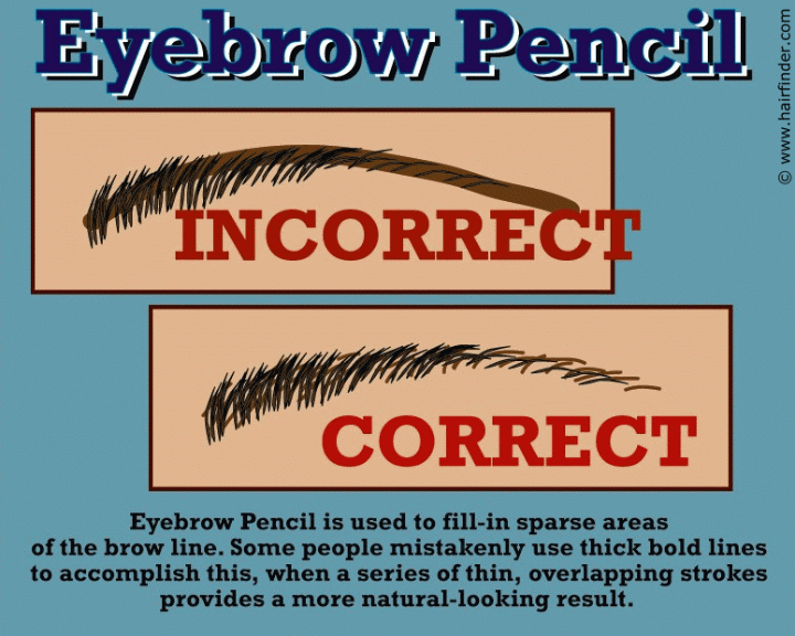 How to use an eyebrow pencil