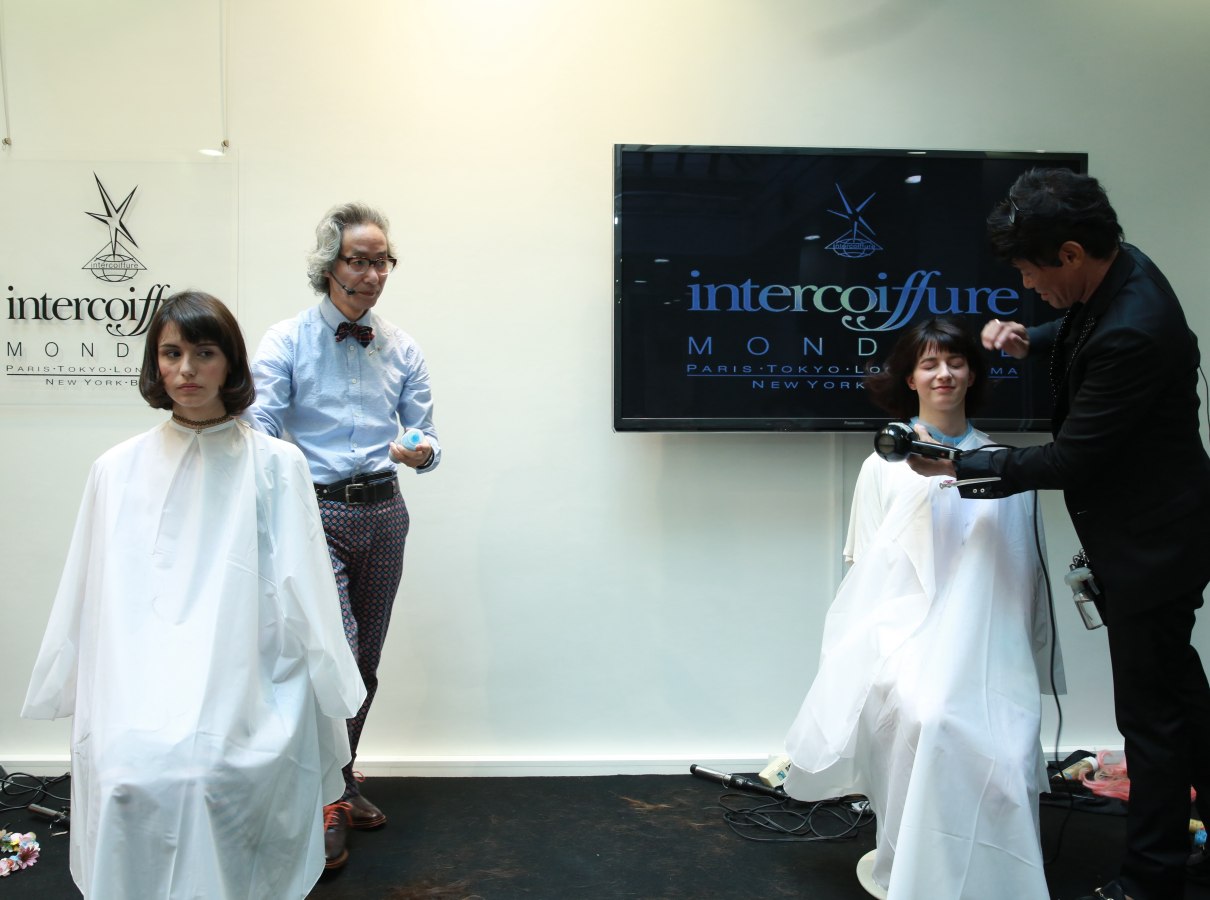 Long hair to bob makeovers for Intercoiffure Japan