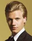 Classy men's hairstyle with gel