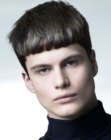 Short helmet inspired haircut for guys