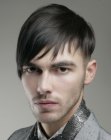 Easy men's hairstyle with neat edges