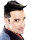 Extravagant look with buzzed hair for men