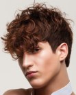 Boys cut with a short back and longer curled front