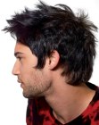 Up-to-date men's hair with choppy texture