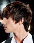 Blow-out look for men's hair