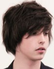 Mid-length haircut for boys