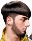 Smooth hair with a buzzed nape for men