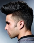 Male haircut with extremely short sides