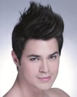 Hairstyle with lift on top for young men