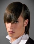 Simple sleek hairstyle for men