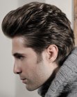 Men's hairstyle with lift and dynamic movement