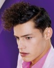 Hairstyle for men with small curls
