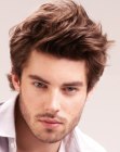 Men's haircut to style with the fingers