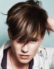Soft hair with long bangs for men