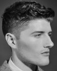 Short hairstyle with extended top length for men