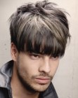 Mix of a shag and a bowl cut for men