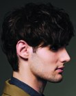 Contemporary hairdo with a classic shape for men