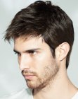 Attractive haircut and stubbles for men