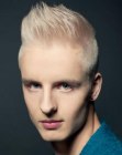 Male platinum blonde hair with spikes
