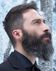 Man with a long natural beard