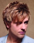 Flexible layered haircut for men