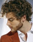 Metro style with bouncy curls for men