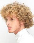 Layered haircut for men with curls