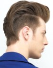 Hairstyle with a very short undercut for guys