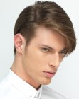 Men's haircut with a classic shape