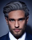Attractive style for men with grey hair