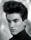 1950s rock and roll hairstyle for men