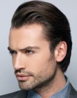 Handsome styled back hair look for guys