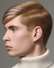 Preppy short hair and turtleneck look for boys