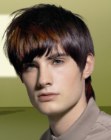 Male hair with color effects