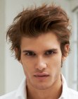 Versatile bed head hair style for men