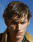 Wet look hair for men