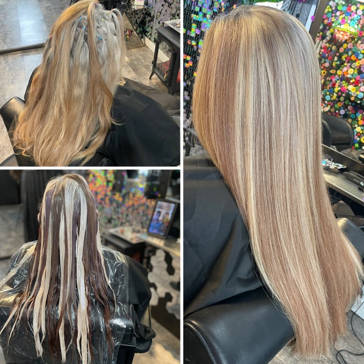 Gray blending balayage