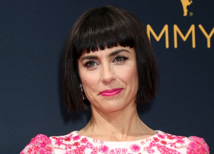 Constance Zimmer's short hair that takes little time to style