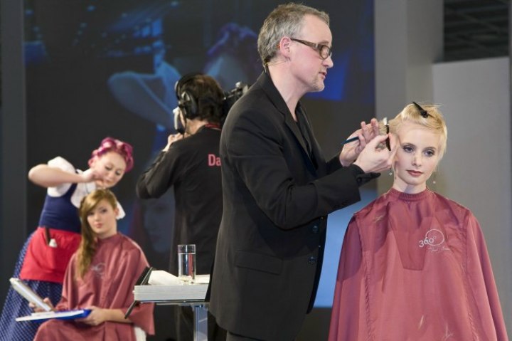 Hair show cutting and styling