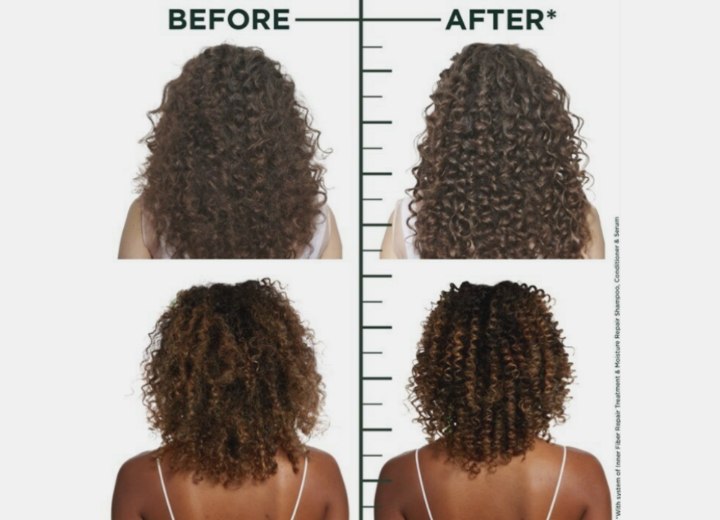hair repair, before and after