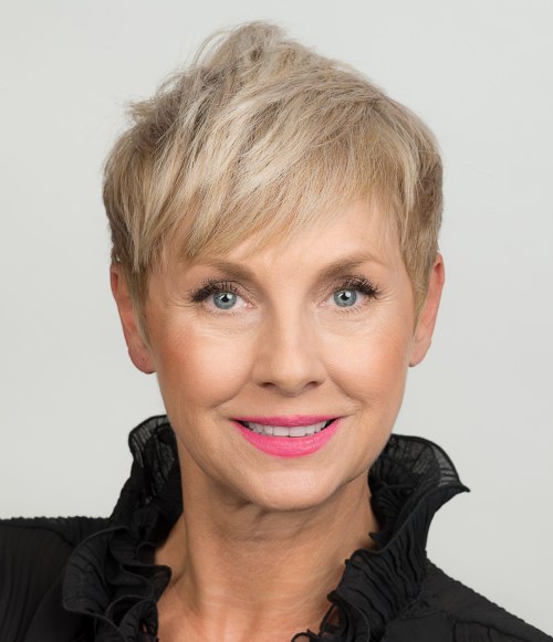 Pixie that has a youthful effect on the face of older women