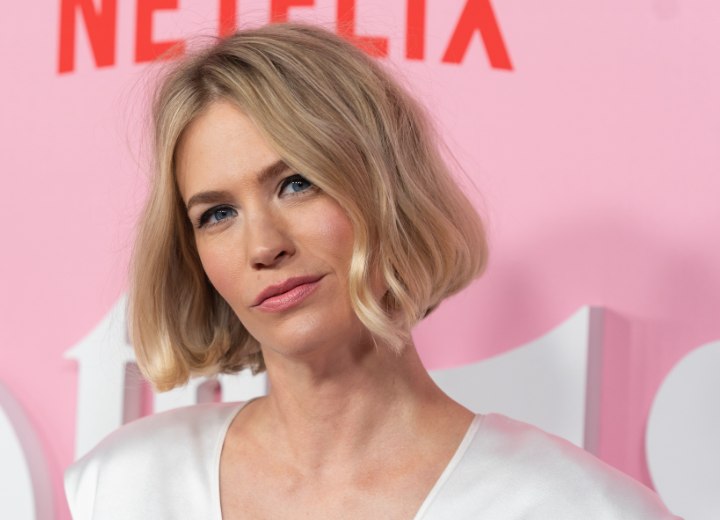 January Jones sporting a long bob hairstyle